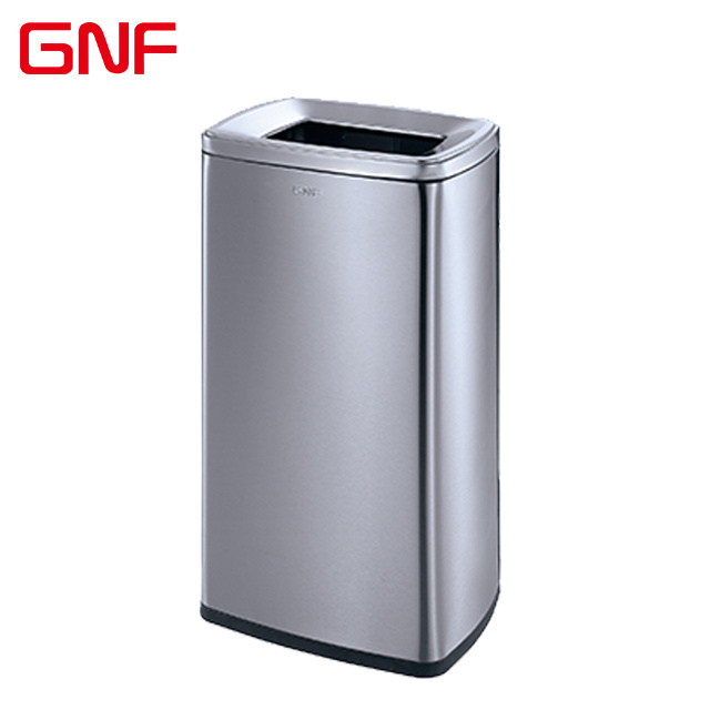 GNF 30L rectangle open top stainless steel dustbin hotel room waste bin kitchen trash bin household garbage bin