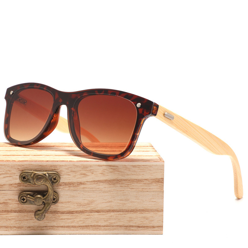 Fashion Bamboo Anti-UV lentes de sol hand polished china bamboo sunglasses 2023