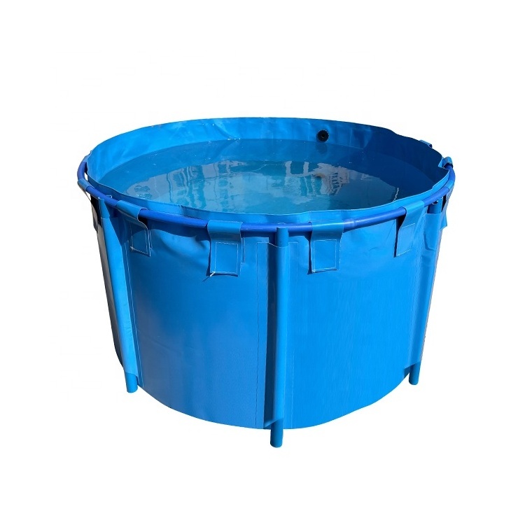 Wholesale Custom Pvc Tarpaulin Plastic Fish Ponds Outdoor Plastic Fish Pond Fish Tank Farming With Pvc Foldable