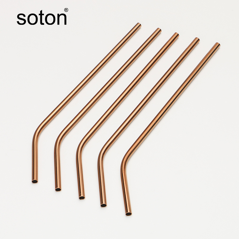 eco friendly straight reusable metal drinking stainless steel straws