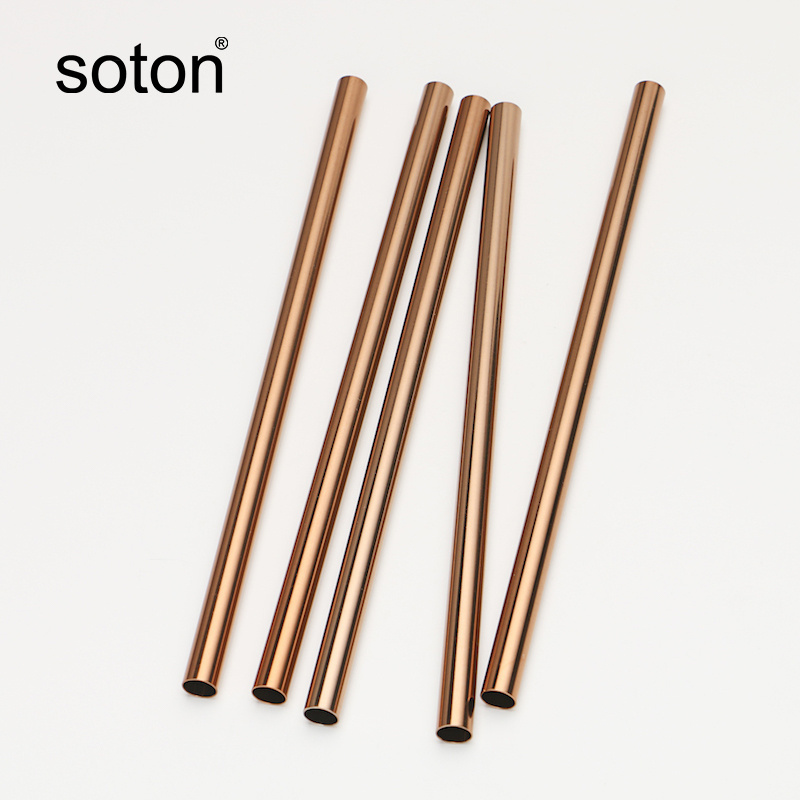 eco friendly straight reusable metal drinking stainless steel straws