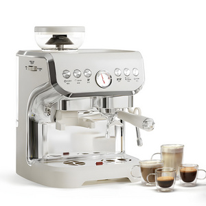 Semi automatic electric coffee machines household expresso coffee maker with bean grinder