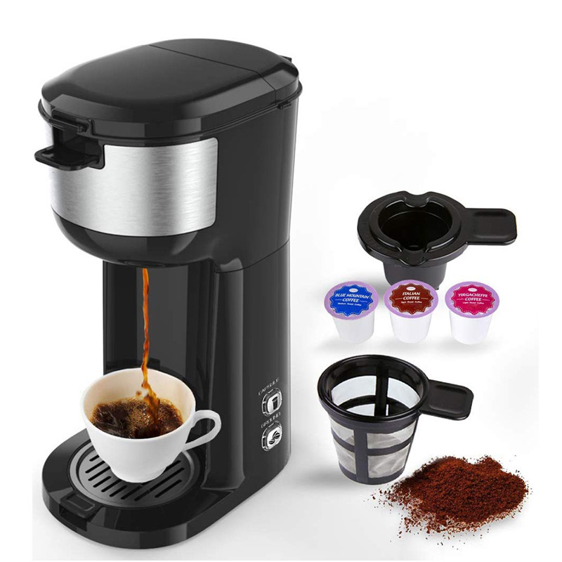 Small electric home appliances mini automatic stainless steel dripper coffee maker with single cup