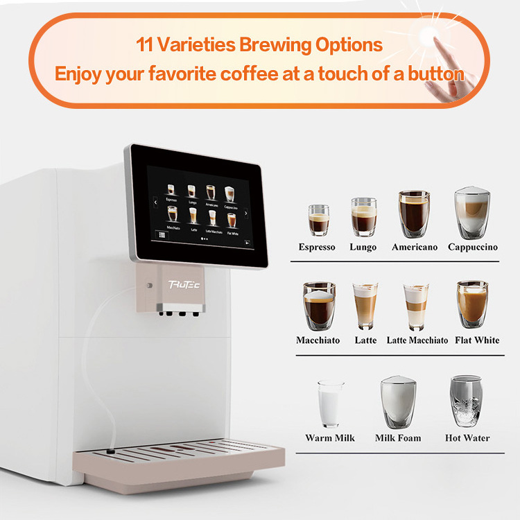 Popular style white coffee makers machine automatic coffee brewing equipment espresso coffee machine