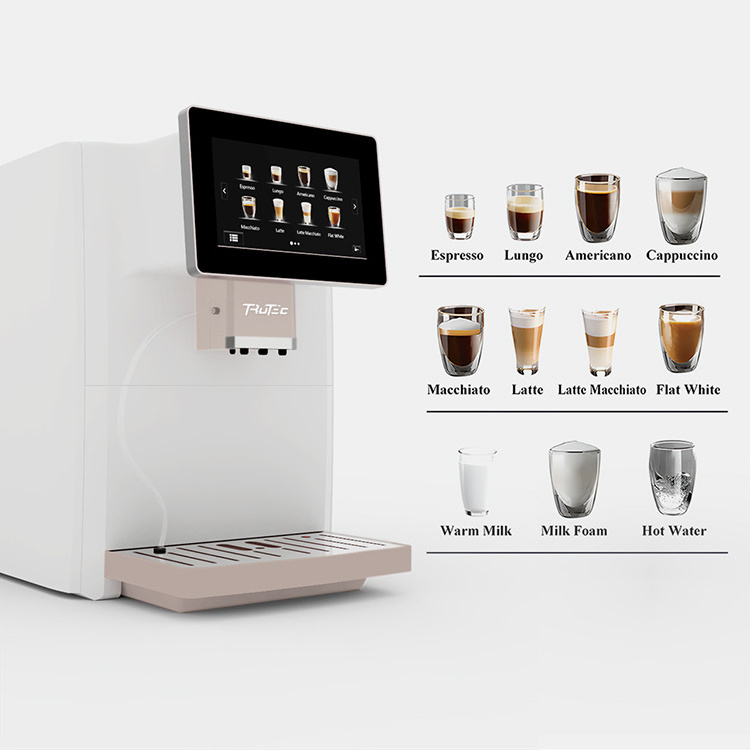 Popular style white coffee makers machine automatic coffee brewing equipment espresso coffee machine