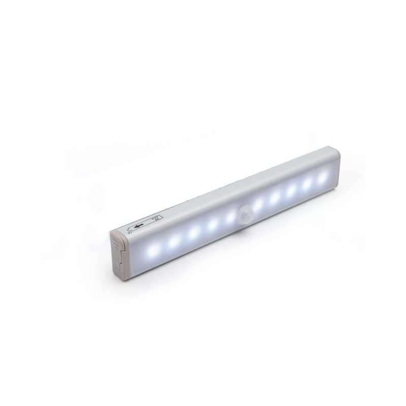 10 LED rechargeable Magnetic Operated Motion sensor Light Stick-On Anywhere for Cabinet Closet Bar  bathroom kitchen