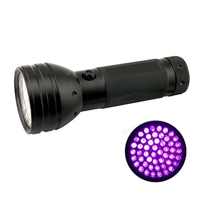 Black Portable 51 LED 395 nM Ultraviolet Blacklight Detector UV Flashlight for Pet Urine Detection Scorpion Resin Curing Bed Bug