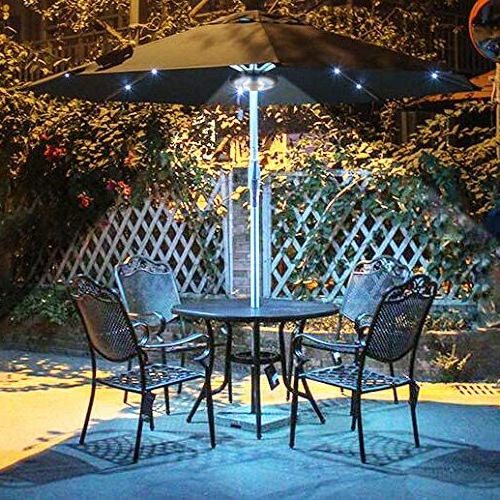 Rechargeable 28 LEDs Cordless Umbrella Pole Light and Patio Umbrella Lights for Patio Umbrellas Camping Tents and Other Outdoor