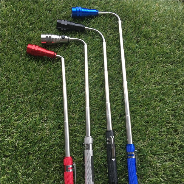 Battery Powered 4pcs LR44 Telescopic Flexible Extensible LED Flashlights Torch with Magnetic Head Pick Up Tool Flash Lamp