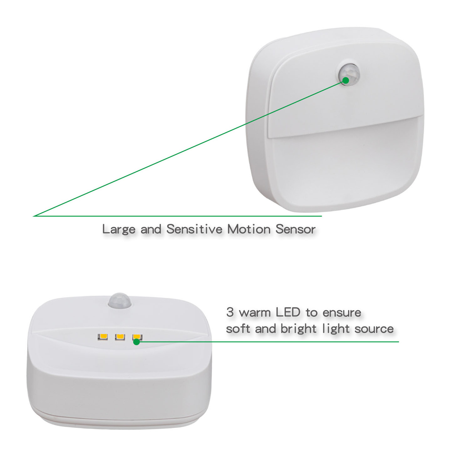 Smart Indoor Battery Powered LED Motion Sensor Stair Light Baby Night Sensor Light For Home