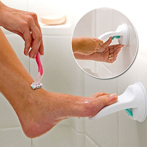 Factory Wholesale Suction Cup Bathroom Helper Safe Shaving Shower Foot Rest Shower Foot Holder