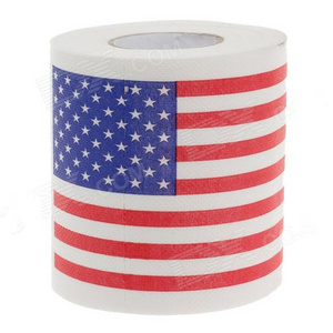 3 ply Custom American USA Flag Novelty Printed Toilet Paper