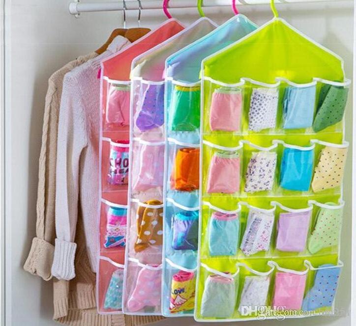 Factory Wholesale 16 Pocket Door Storage Closet Toys Underwear Socks Hanging Bag Organizer