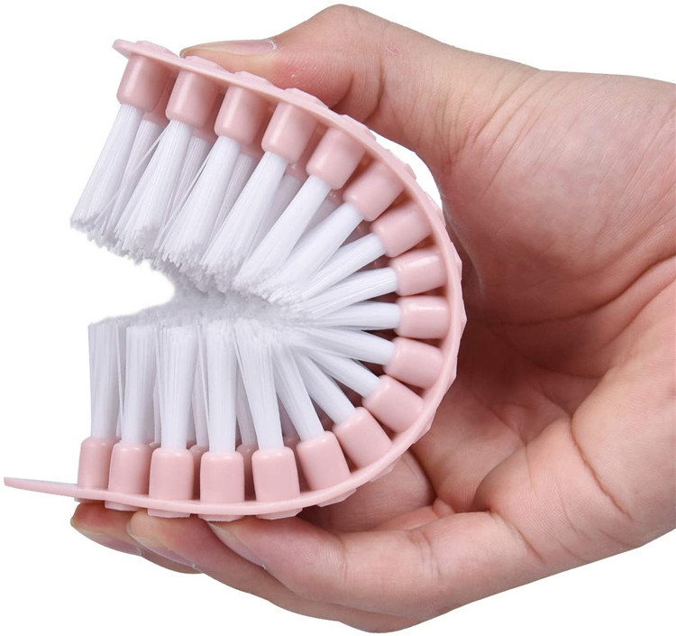 Factory Wholesale  Laundry Sinks Plastic Scrub Brush Bath Toilet 360 Flexible Bendable Corner Cleaning Brush