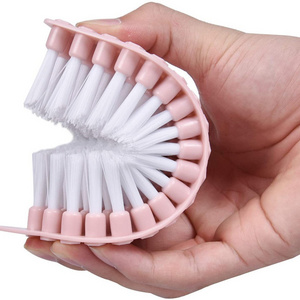 Factory Wholesale  Laundry Sinks Plastic Scrub Brush Bath Toilet 360 Flexible Bendable Corner Cleaning Brush