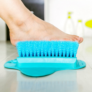 Factory Wholesale Bathroom Shower Floor Spas Foot Cleaning Slipper Massage Brush Scrubber with Sucker