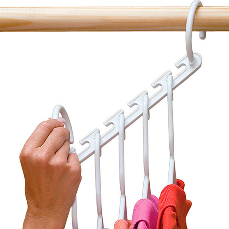 Factory Wholesale 8pcs Clothes Hanger Rack Portable Plastic Clothing Hook Magic Closet Organizer