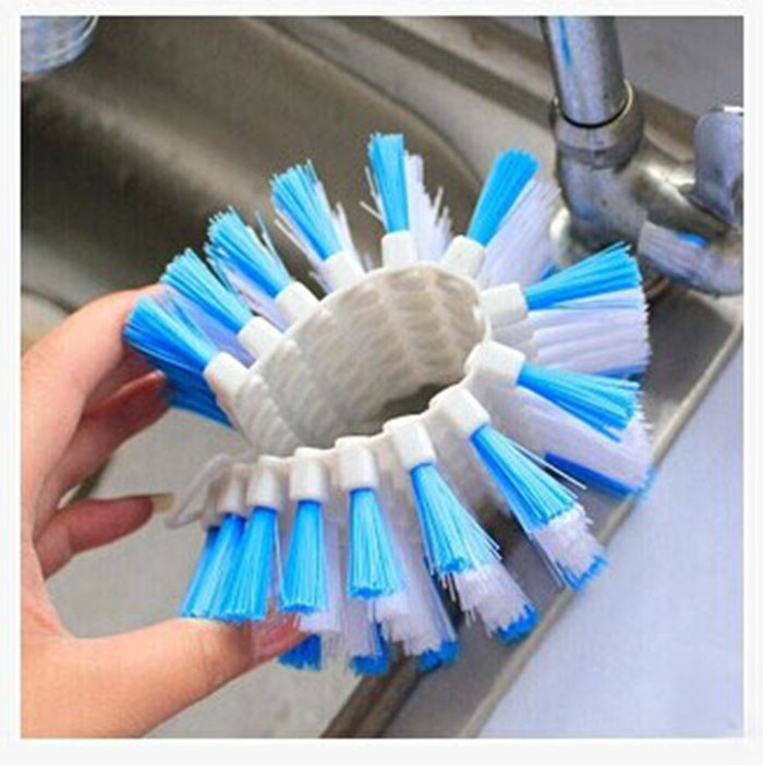 Factory Wholesale  Laundry Sinks Plastic Scrub Brush Bath Toilet 360 Flexible Bendable Corner Cleaning Brush