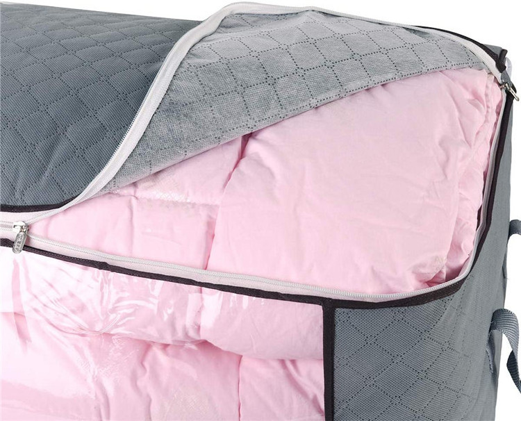 Large Zipper Blanket Comforters Bedding Clothes Organizer Closet Wardrobe Storage Folding Closet Organizer