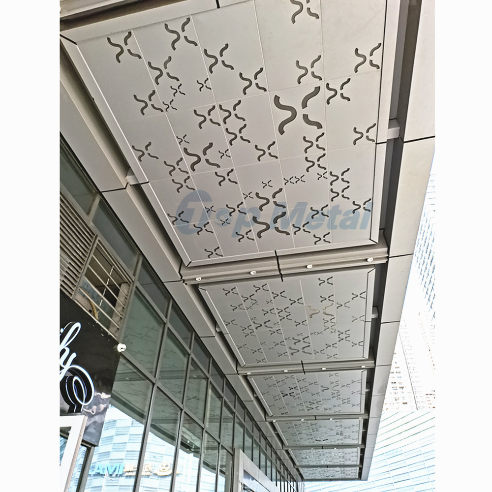 clip in aluminum perforated ceiling tiles fireproof metal drop-in ceiling aluminum tiles 2x2