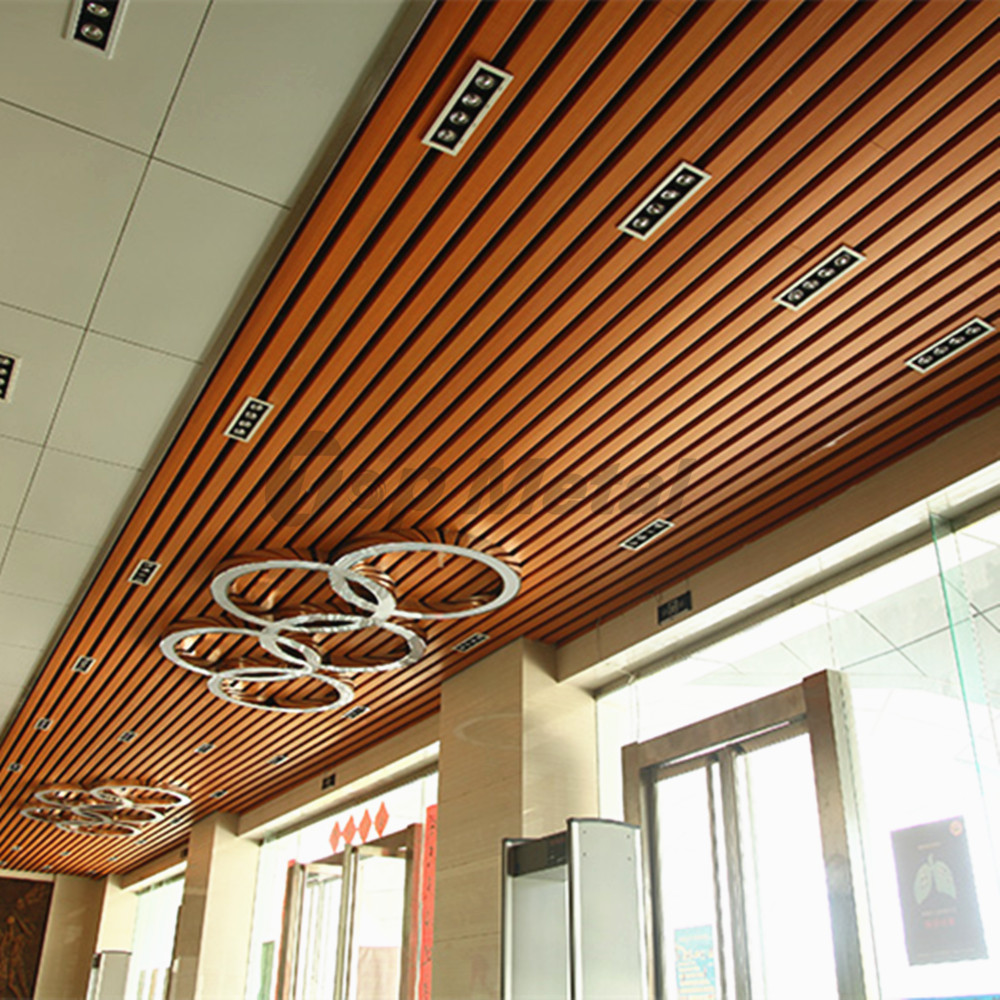 Building Material Baffle Aluminum Spandrel Square Tube Ceiling System