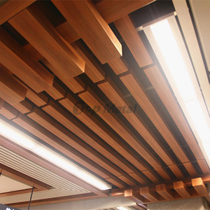 Modern Interior Decoration Materials Spandrel Ceiling Metal Aluminium Timber Ceiling Square Pipe Ceiling panels