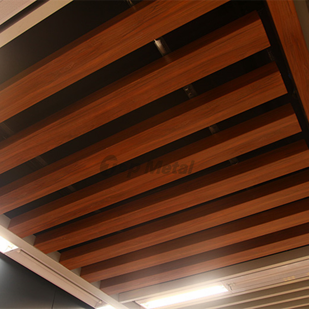 Modern Interior Decoration Materials Spandrel Ceiling Metal Aluminium Timber Ceiling Square Pipe Ceiling panels