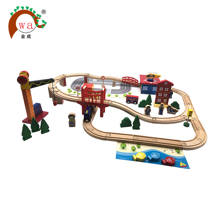 Wholesale wooden toys train set track,toy wooden