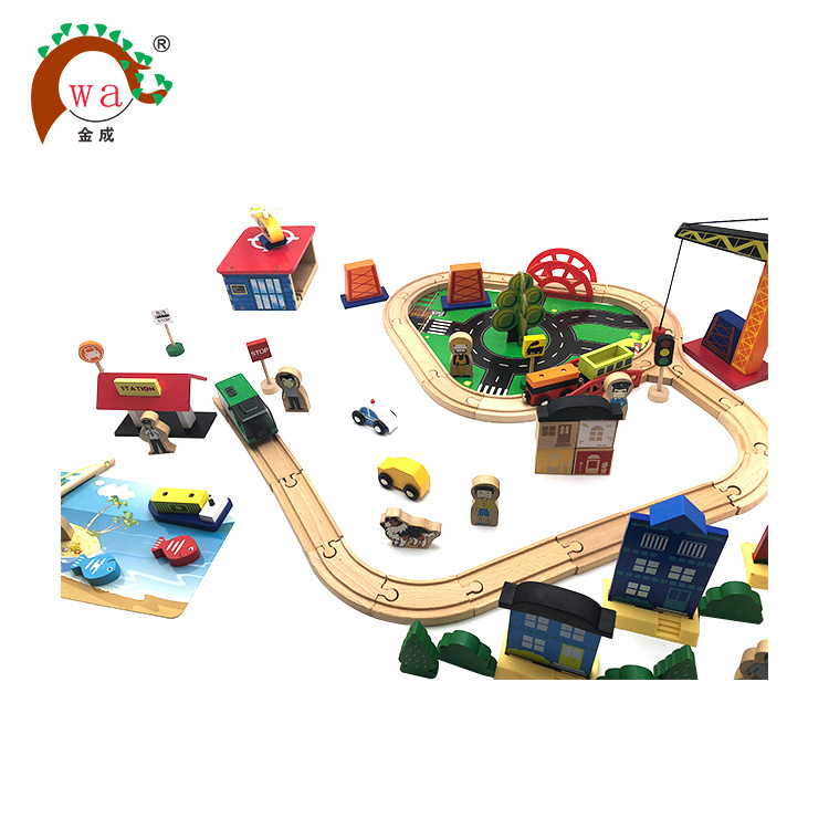 Wholesale wooden toys train set track,toy wooden