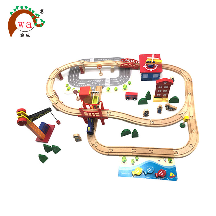 Wholesale wooden toys train set track,toy wooden