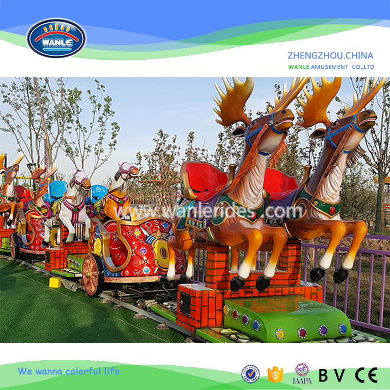 Amusement Park Trailer Mounted Ride Tourist Trains for Sale Horse Racing Shopping Mall Rail Train