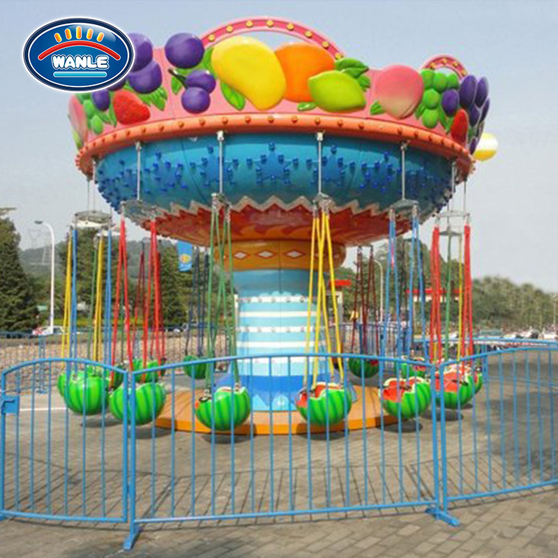 Hot amusement park kiddie rides 16 seats swing chair flying chair rides