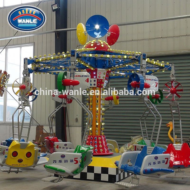 Factory Carnival Games Amusement Park Mini Swing Ride Rotating Flying Chair for Sale