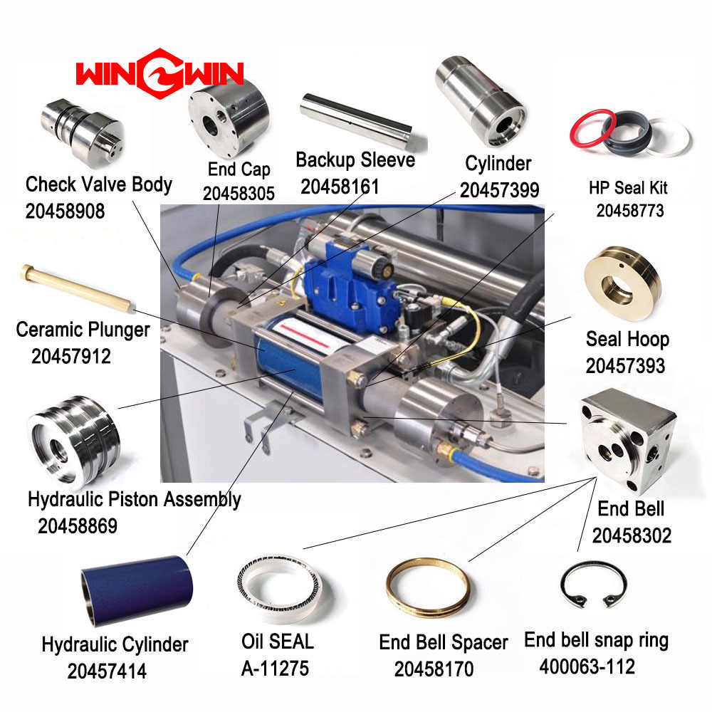 Waterjet pump check valve repair kit 20458830 gland 20457381 check valve body 20458908