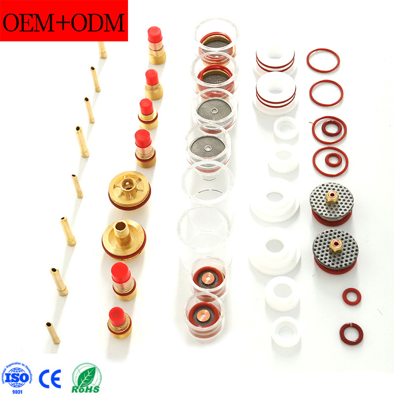 CNAWELD TIG Welding Torch Accessories Stubby Gas Lens Pyrex Glass Cup Kit Nozzle For WP-17 /18 /26