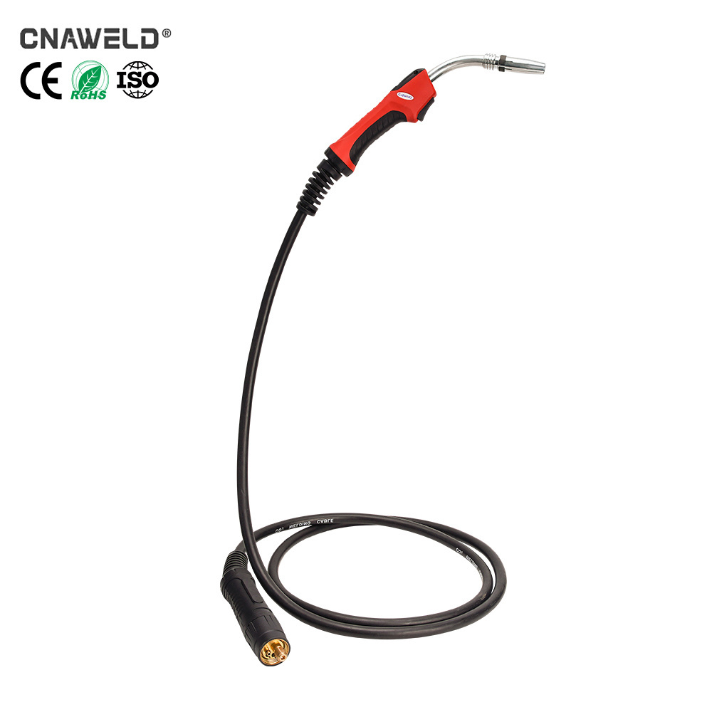 Handheld Wire Drawing Gas Cooled 24KD Welding Torch MIG Welder Euro Connector CO2 Aluminum Welding Spool Gun