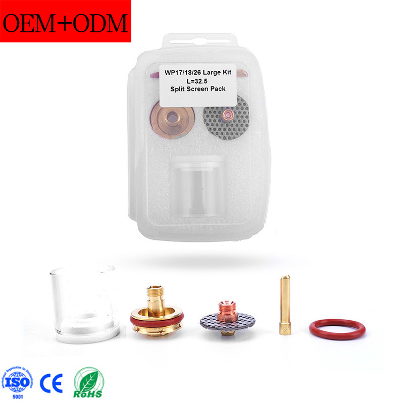 CNAWELD TIG Welding Torch Accessories Stubby Gas Lens Pyrex Glass Cup Kit Nozzle For WP-17 /18 /26