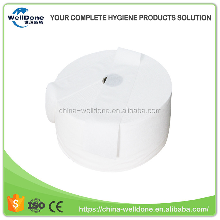 Best sellers jumbo roll airlaid paper napkin for hygiene products sanitary napkin baby diaper