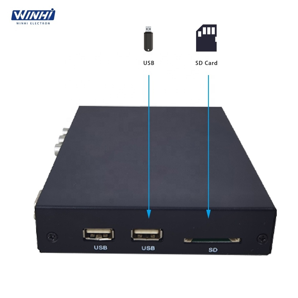 Brand new original HD digital signage VGA/CVBS/HD-MI output port video auto loop play usb media player