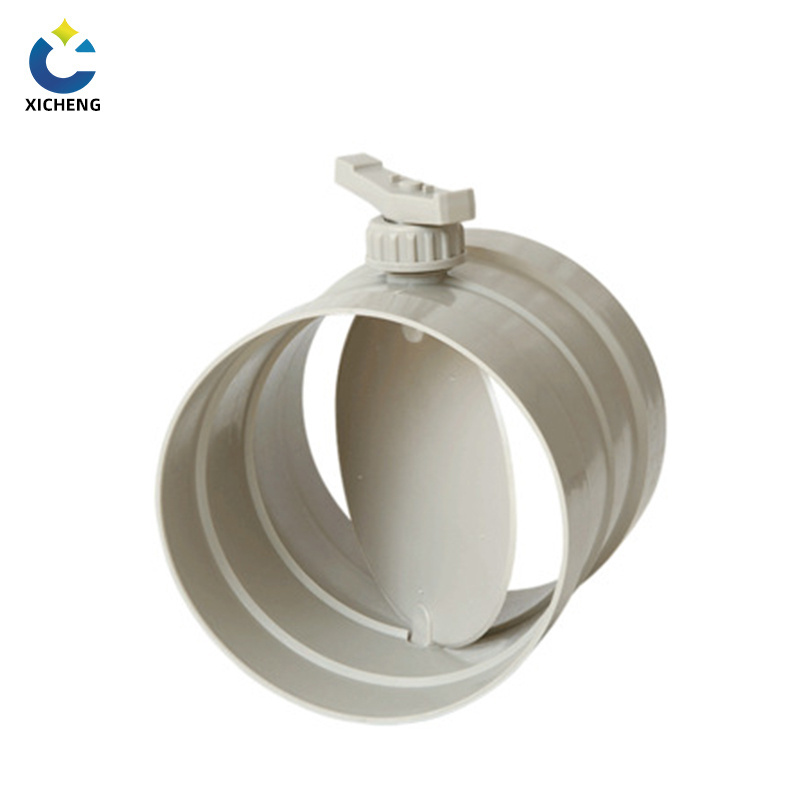 factory price pvc/pp manual air valve /Butterfly Damper Valve manual for  control the air volume