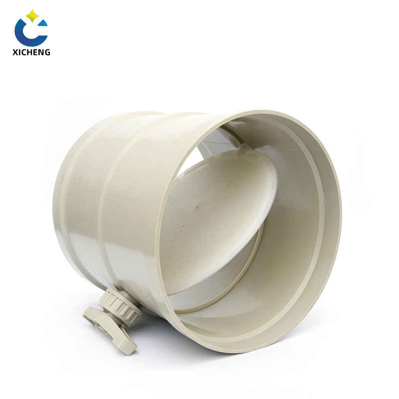 factory price pvc/pp manual air valve /Butterfly Damper Valve manual for  control the air volume