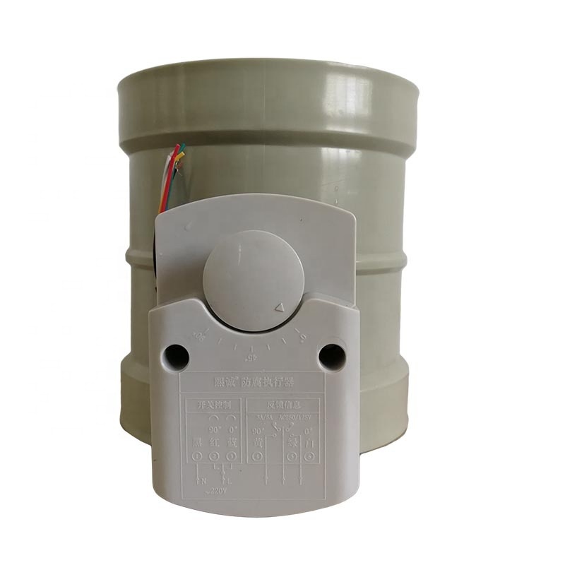 PVC/PP hvac round automatic air damper for air volume control ...