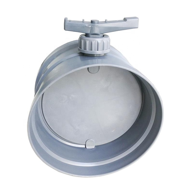 Customized plastic manual air Damper for air duct PVC/PP Material Butterfly Damper Valve manual