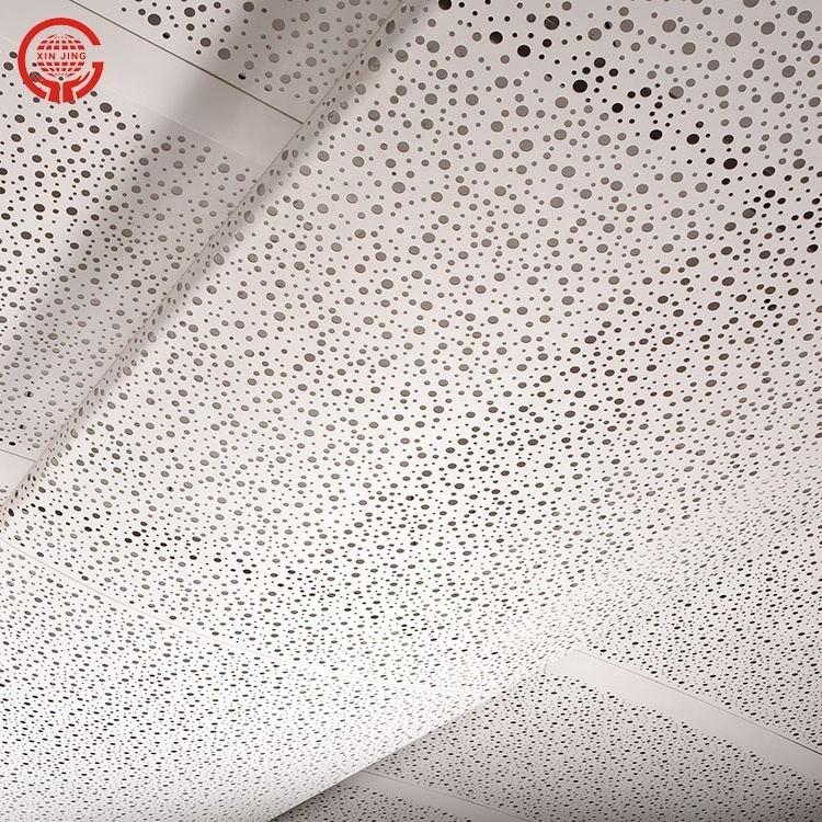 Hook on decorative perforated false aluminum ceiling