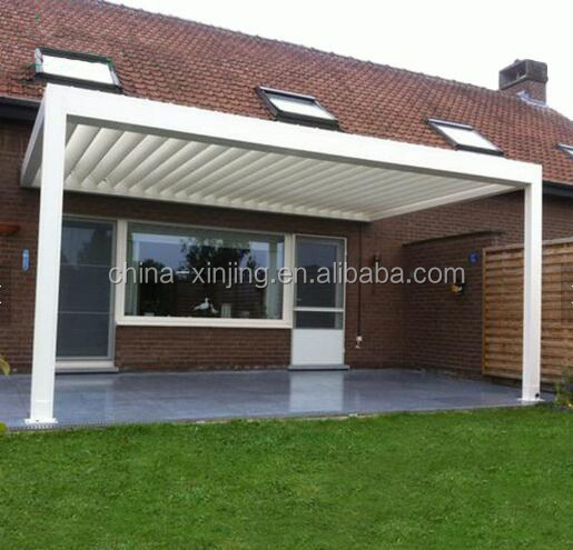 Waterproof Louver Roof System Kits Outdoor Gazebo Pergola Garden Bioclimatic Aluminium Size Customized Colors Aluminum Gazebo