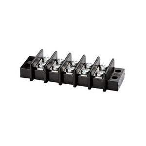 600V TB Series Fixed Type Fence Screw Termina Double Row Fixed Barrier Terminal Block fixing holes 14mm