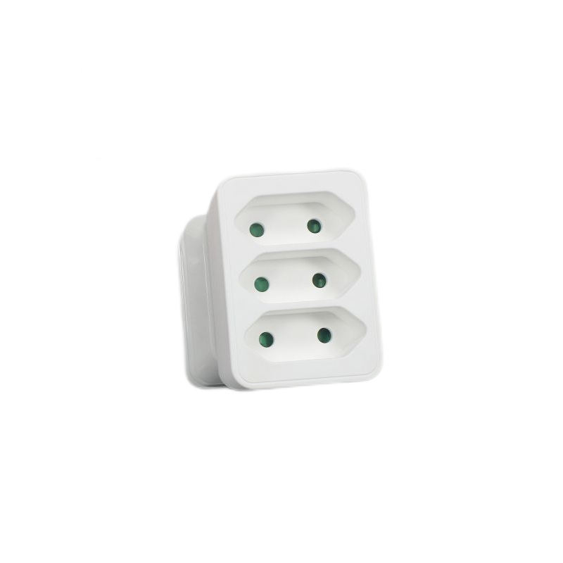 One To Multi Conversion Without Grounding European Standard 3-Hole Plug German Plug