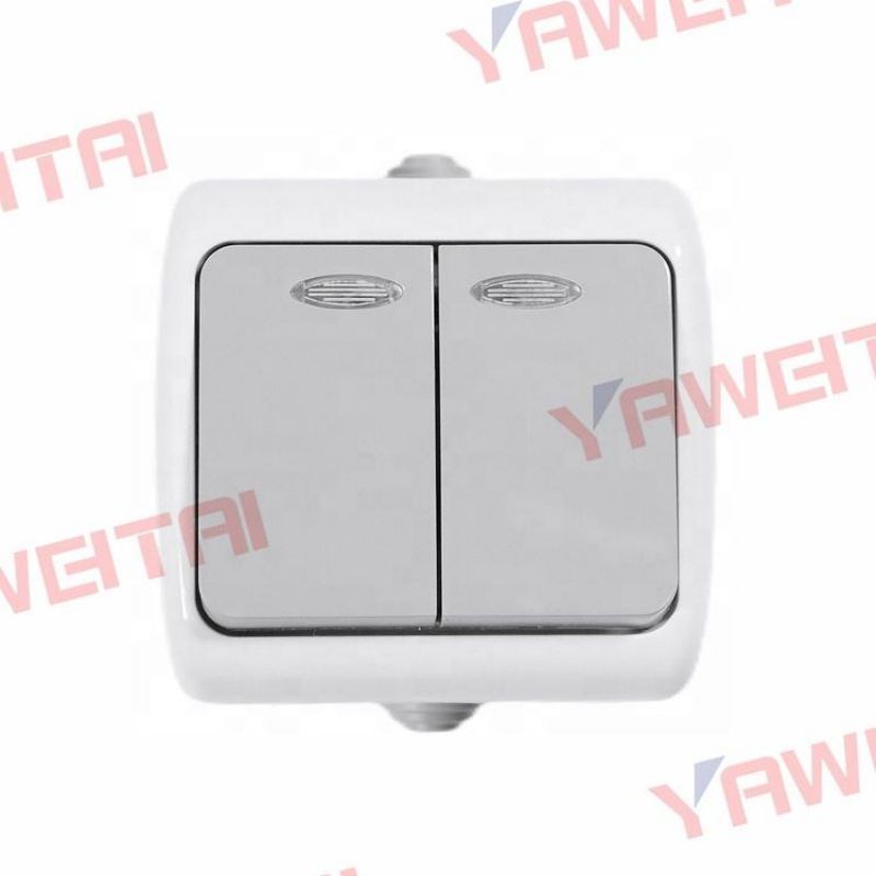 Household With Light Grey Cover Electrician German European Standard One Switch With Lamp