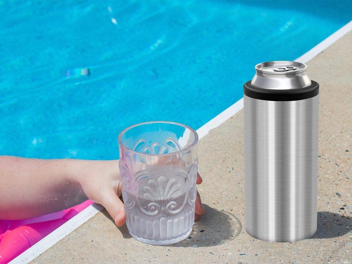 Wholesale 12oz 16oz Double-Walled Stainless Steel Insulated Can Cooler For Standard Size Can