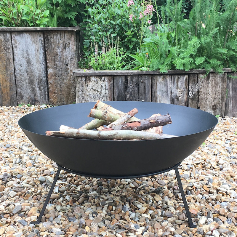 Corten Steel Extra Large Fire Pit And Water Bowl 80Cm Corten Steel Fire Pit And Water Bowl